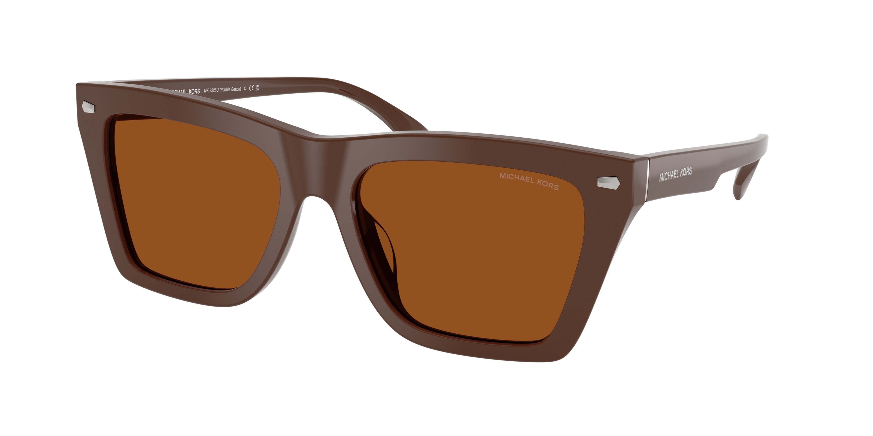 Michael Kors Man MK2225U PEBBLE BEACH 400773 Sunglasses Acetate Brown Brown Squared Normal-image